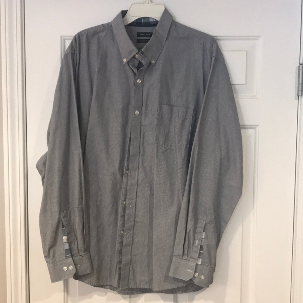 Van Heusen Button Down Dress Shirt 17-17.5 XL